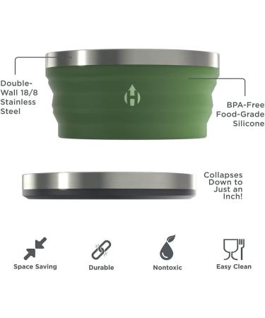 HYDAWAY Collapsible Bowl | Portable  Packable Dish for Camping  Hiking  Backpacking  Campervans  Travel  Kids and Pets | 1-Quart Capacity (Jet Black) - Buy Online on GoSupps.com