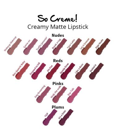 Cosmetics So Creme Creamy Matte Lipstick - Long-Lasting Weightless Lip Color for Women | Let It Snooze - 0.1 oz - Buy Online on GoSupps.com