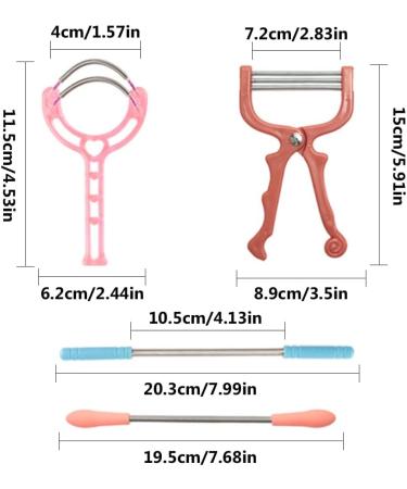 4-Piece Manual Hair Removal Spring Set - Portable Face & Body Epilator Beauty Tools - Buy Online on GoSupps.com