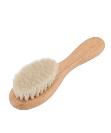 Baby Hairbrush Set with Goat Bristles | Newborn Hairbrush for Lacteal Scab Prevention | Double Sided Comb | Wooden | Ideal Gift - Buy Online on GoSupps.com