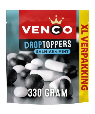 Venco Droptoppers Salmiak & Mint 330 g (11.6 oz) 1 bag