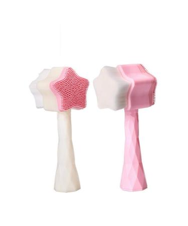 1PC Star-Art Silicone Double-Sided Blackhead & Facial Cleaning Brush - Deep Pore Cleanser & Gentle Peeling Tool for Men - Buy Online on GoSupps.com