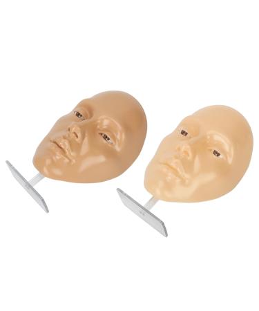 Silicone Makeup Practice Face Set - Easy Clean Yellow Wheat for Beginners & Eyelash Artists | International Shipping - Buy Online on GoSupps.com