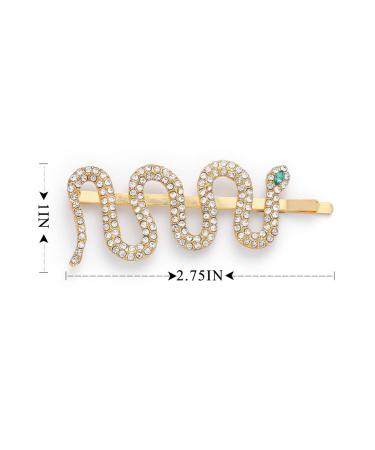 Jakawin Rhinestone Snake Hair Clip Pins - Crystal Barrette for Women and Girls HCl041 - Buy Online on GoSupps.com