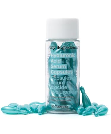 Masque Bar My Ingredients 10% Serum Capsules for Face - Serum Capsule for Evening Out Skin Tone & Instant Hydration Korean Skin Care Treatment 30 Mineral Oil Free Paraben Free (Hyaluronic Acid)