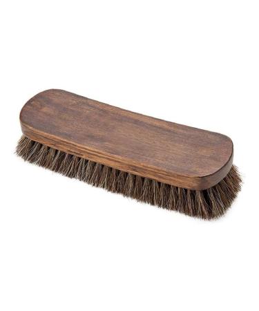 1pc Leather & Textile Cleaning Brush Natural Horsehair Shoe Shine Brush for Leather Shoe Boots 8inch Brush Onecolor