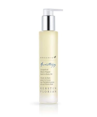 Kerstin Florian Organic Grapefruit Black Pepper Bath & Body Oil Nutrient-Rich Moisturizer with Coconut and Jojoba Oil (3.4 fl oz)