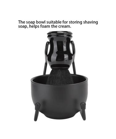 3-Piece Men's Shaving Set - Alloy Stand Stainless Steel Bowl & Nylon Beard Brush for Mustache Care | International Shipping Available - Buy Online on GoSupps.com