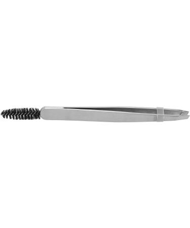 Verdant Touch Eyebrow Slant Tip Plucker Slant Tip Stainless Steel Eyebrow Tweezer with Brush Precision Hair Remover Tool for False Eyelashes Makeup - Buy Online on GoSupps.com