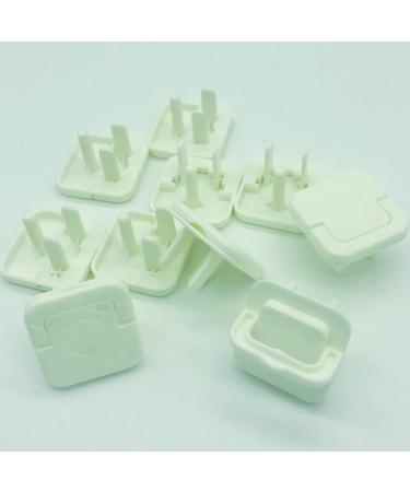 LYMGS 3-Pin Outlet Plug Covers Set Round Corner Square Electrical Insulation with Handle Plastic Plug Protector for Home Baby Child Proof Safety Caps White 10 Pack - Buy Online on GoSupps.com