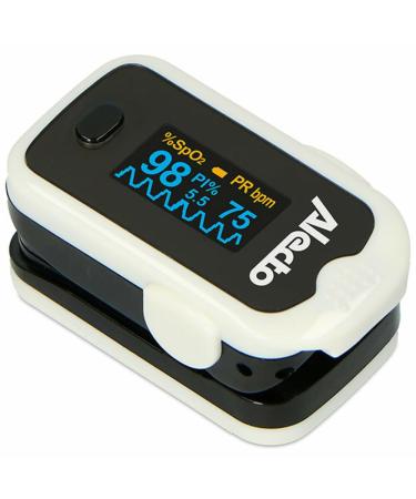 Alecto ACS -31 pulseximeter - finger pulse oximeter - measures arterial oxygen saturation - determines heart rate - pulse knife - black/white
