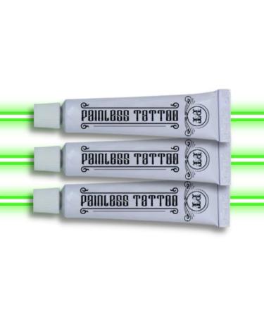 Painless Tattoo Numbing Cream - Highest Rated Numbing Cream On The Market - Maximum Strength - Stay Numb For 3-5 Hours (3 Tubes)