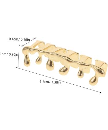 Ipetboom Hiphop SixTooth Gold Plated Water Drop Braces Grille Mouth Dental Cap Mouth Dental Accessories Hip Hop Dental Accessories Drop Cap Teeth Denture Caps Gold Copper - Buy Online on GoSupps.com