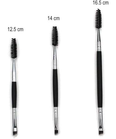 3pcs Professional Makeup Brush Set for Eyebrows & Eyelashes - Perfect Eyebrow & Mascara Brushes for Women - Buy Online on GoSupps.com