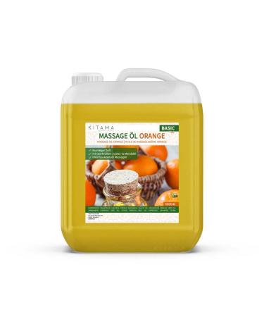 KitaMa massage oil aroma orange - body oil for massages - care oil - aroma oil - nourishing relaxation oil - 5000ml (5 -liter) orange 5 l (1 Pack)