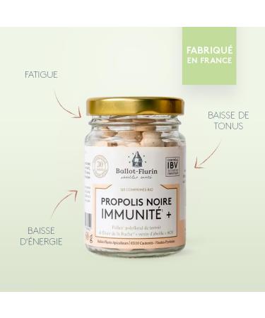 Ballot-Flurin - Black Propolis Tablets Immunity BIO - Made in France - Glass jar - 120 tablets - Buy Online on GoSupps.com
