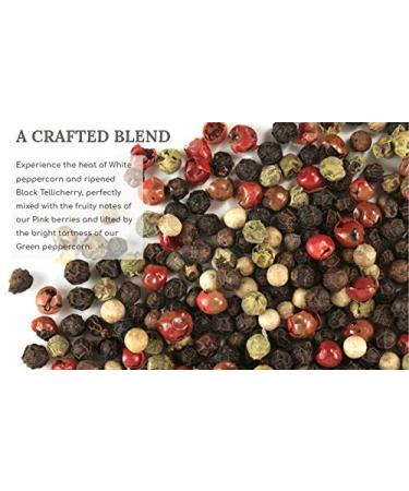Spicy World Four Peppercorn Rainbow Blend - 8 oz Resealable Bag | NON-GMO & Steam Sterilized Pepper Mix - Buy Online on GoSupps.com