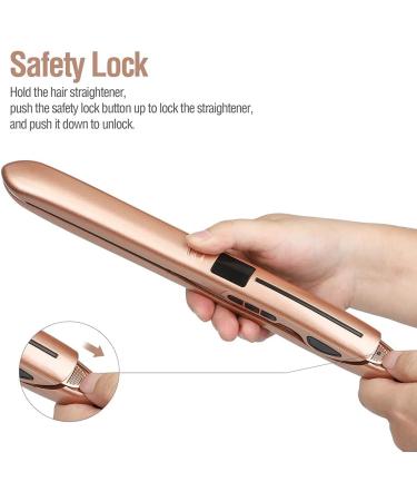 Culwad 2 in 1 Ceramic Hair Straightener and Curling Iron with LCD Display - Adjustable Temperature, Dual Voltage, Gold - Buy Online on GoSupps.com