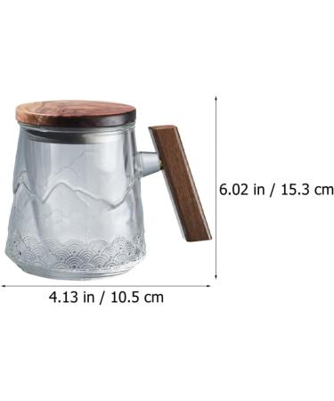 Zerodeko 1pc Flower Tea Cup Glass Cups Drinking Glasses Beer Can The Household Office Cup Office Mug Domestic As Shown 15.3X10.5X8.5cm - Buy Online on GoSupps.com