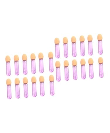 Housoutil 200 Pcs Eyeshadow Oval Sponge Brush Eye Makeup Eye Sponge Beauty Sponge Applicator Miss Make up 3.6X1.2 cmx2pcs Violetx2pcs