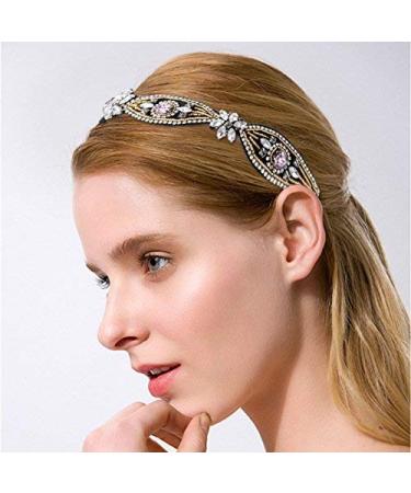 Amariver Rhinestone Beaded Elastic Headband 2-Piece Set - Handmade Fashion Hair Accessories for Women | Fits Most Styles 20-25 - Buy Online on GoSupps.com