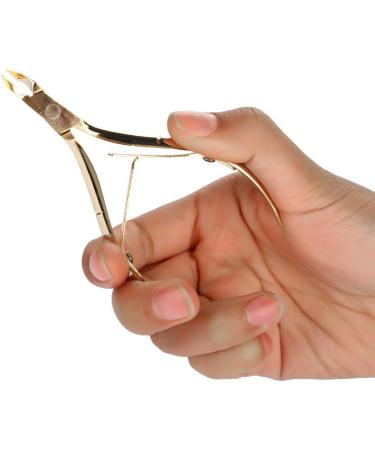 Cuticle Trimmer 1 Cuticle Nippers Professional Stainless Steel Cuticle Cutter Cuticle Remover Clipper Dead Skin Scissor Nail Manicure Tool Gold for Fingernails and Toenails - Buy Online on GoSupps.com
