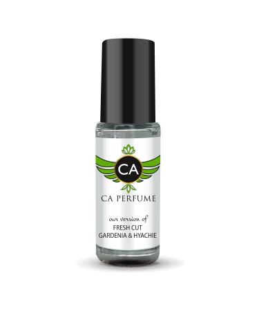 CA Perfume Impression of Kai Fresh Cut Gardenia & Hyachie For Women Replica Fragrance Body Oil Dupes Alcohol-Free Aromatherapy Sample Travel Size Concentrated Long Lasting Roll-On 0.14 Fl Oz/4ml-X1