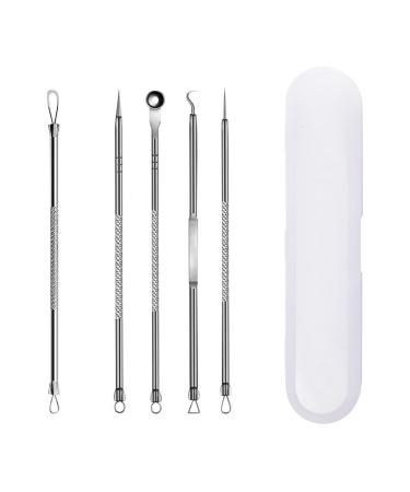PERZOE Ultra-fine Cell Clip Non-damaging Acne Removal Tool Ultra-fine Cell Pimples Blackhead Clip Stainless Steel Acne Needle Tweezers G