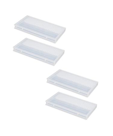 POPETPOP 4pcs grinding head storage box nail drill bit holder nail stand nail drill bit container nail drill holder nail file bits Nail Drill Bits Organizer manicure plastic empty box
