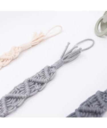 Vintage Crochet Pacifier Clip | Cotton Tassel Baby Teething Toy | Newborn Pacifier Chain - Buy Online on GoSupps.com