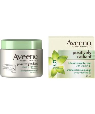 Aveeno Night Cream Positively Radiant Intensive Brightening Face Moisturizer 48 mL Night Cream - B3 Even Tone - Buy Online on GoSupps.com