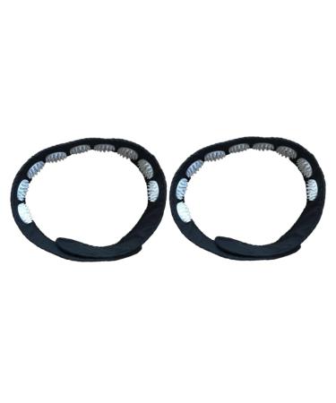 Gleavi 2 sets 2 pieces of head massage belt acupressure stirring strap head massage stand belt acupressure belt wireless head massage device Neck massager massage stitch tapes deeper blackx2st 70x7cmx2pcs