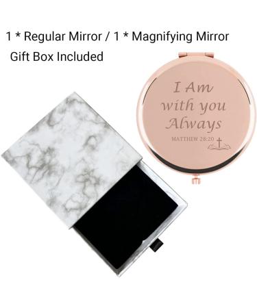 HTXLNNO Christian Gifts for Women - Inspirational Religious Scripture Round Makeup Mirror | Gifts for Her - Buy Online on GoSupps.com