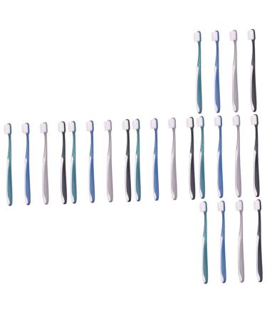 Gatuida 24 pc and soft toothbrush for adult hand tools adult toothbrush tooth hygiene oral hygiene cleaning brushes for the household toothbrush with bristles fur toothbrush 1 piece (1 Pack) Different colors x 6 pieces