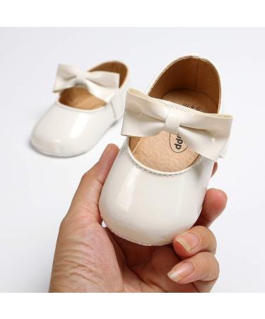 RVROVIC Baby Girl Moccasins - Infant Princess Sparkly Soft Sole Prewalker Shoes 6-12 Months - White - Buy Online on GoSupps.com