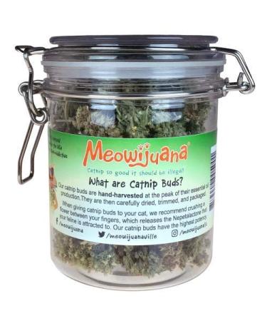 Meowijuana | Catnip Bundles | Organic | High Potency Cat Treats | Perfect for Cat Toys | Grown in The USA | Feline and Cat Lover Approved Meowijuana Catnip Buds