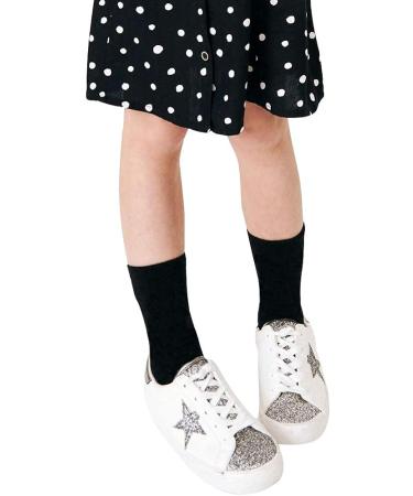 COTTON DAY Unisex Kids Crew Socks 6 Pack Seamless Toe Black White Navy, Size 6-8 Years - Buy Online on GoSupps.com