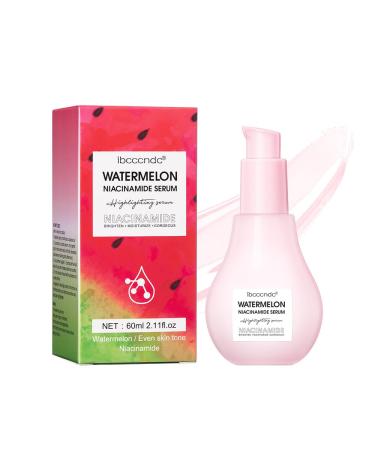 Watermelon Niacinamide Serum Hydrating Face Serum for Skin Care Facial Serum with Hyaluronic Acid & Watermelon Extract Brighten and Moisturizing Natural Glow Skin Serum Priming Liquid Highlighter