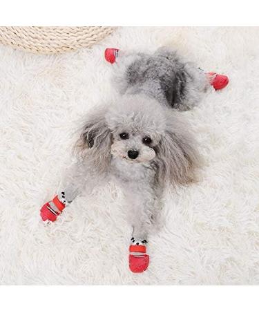 Tiny Dog Cat Boots Socks Small (Pack of 4) - Adjustable Waterproof Breathable Anti-Slip Sole for All Weather Paw Protection in Black - Buy Online on GoSupps.com