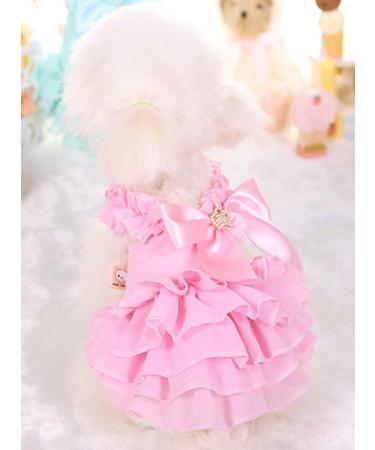 MaruPet Puppy Love Princess Skirt Pleated Tutu Dress - Pink Medium - Buy Online on GoSupps.com