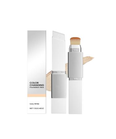 Mingzhe Mingzhe Color Changing Foundation Stick 2-in-1 Cream Foundation Buildable Light Coverage Moisturizing Stick for Face Makeup (Porcelain)