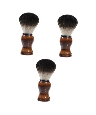 Angoily 3st wooden tool Buddhist altar arch Nagel Charms Rasur for men styling beards men beard brush. Cleaning brush shaving brush man beauty tools bamboo as shown x 3 pieces 11x3.2cmx3pcs