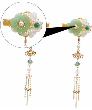 minkissy 3 Pairs Tassel Hair Clip Women Hairpin Antique Chinese Hair Pins Chinese Flower Hair Clips Japanese Bride Hairpins Accesorios Para Mujer Jade Pearl Barrettes Hanfu Bun Miss - Buy Online on GoSupps.com