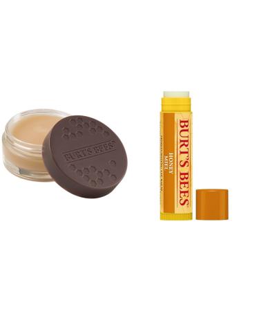 Burt's Bees 100 percent natural intensive lip care for the night 7.08 g & 100 percent of course lip balm beeswax with honey 1 pin intensive lip care for the night bundle with lip balm