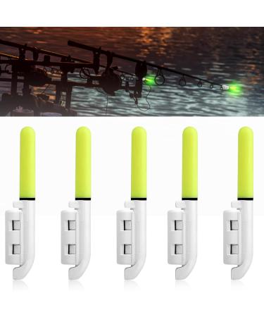 MIIKUU FISH FLOAT LED Knodlicht 5 pieces of fishing rod alarm bells with buckle waterproof fishing rod swims litig light light electronic fishing lamps for fishing fishing accessories green