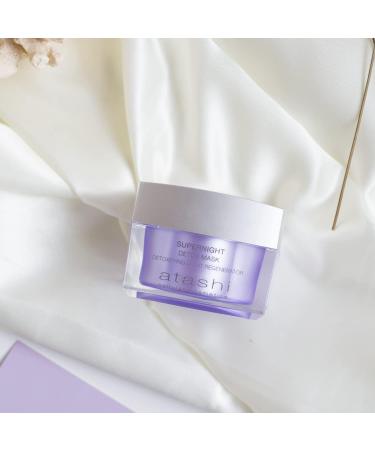 Atashi Supernight Detox Mask Purifies detoxifying and stressed skin hydrate Strengthens natural barrier Repairs and protects from blue light Hyaluronic acid Niacinamide 50ml - Buy Online on GoSupps.com