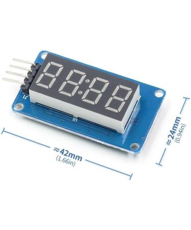 Glimpsesun TM1637 LED Module 4-Bits LED Display Module for 0.36 Inch 7-Segment Red Anode Clock Tube - Buy Online on GoSupps.com