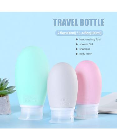 4PC Silicone Travel Bottles 100ml Refillable Portable Containers for Toiletries & Shampoo - Perfect for Travel - Buy Online on GoSupps.com