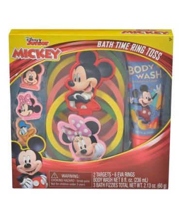 Mickey Mouse Bath Time Ring Toss Game and Body Wash Set