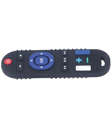 TV Remote Control Teething Toy  Remote Control Teether Soft Silicone for Home Use(Black)